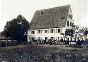 Gasthof »Zur Eisenbahn« um 1900 (Bild von B. Riehl)
